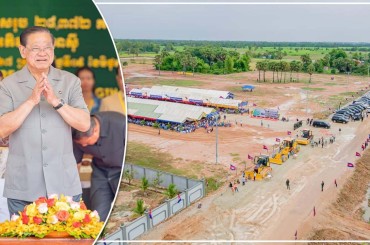 សម្ដេចក្រឡាហោម ស ខេង អញ្ជើញបើកការដ្ឋានលើកកម្រិតជួសជុល និងថែទាំផ្លូវខេត្តលេខ៣១២ ក្នុងស្រុកព្រះស្ដេច ខេត្តព្រៃវែង