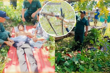 កោះកុង៖បុរសម្នាក់​ស្លាប់​បាត់បង់​ជីវិត​ភ្លាមៗ​ ដោយ​សារ​តែ​ឈរ​បើក​គោយន្ដ​ថយក្រោយ​ មិន​ប្រយ័ត្ន​កៀប​កនឹង​មែក​ដើម​ចន្ទី
