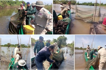បង្ក្រាបបទល្មើសជលផលឧបករណ៍លូស្បៃមុង ចំនួន០២ករណី នៅឃុំគៀនជ្រៃ ស្រុកកំពង់សៀម