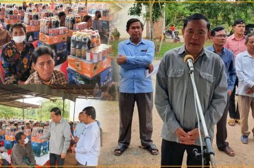 ប្រជាពលរដ្ឋចំនួន ១០០គ្រួសារ ដែលរងផលប៉ះពាល់ដោយទឹកជំនន់នៅស្រុកប្រាសាទបាគងទទួលបានស្បៀងពីរាជរដ្ឋាភិបាល